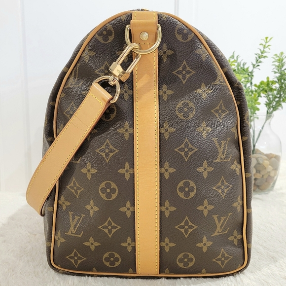 BEAUTIFUL💕 LOUIS VUITTON Keepall 50 Bandouliere w/ Strap Travel Bag Monogram - Picture 11 of 16